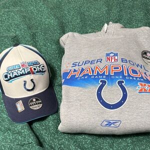 NFL Super Bowl Champions Colts Hoodie and hat